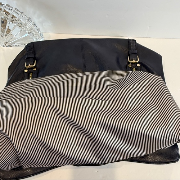 Navy Blue Faux Leather Rummy Tote Bag – Multi-Pocket 💙 Soft Inside & Outside - Picture 16 of 16